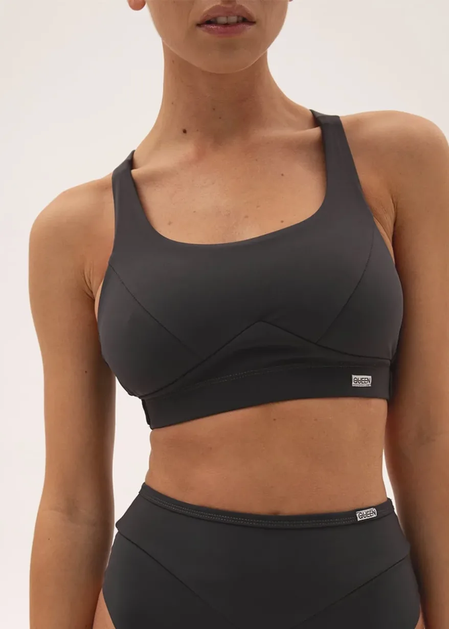 Medium Support Non Padded Sports Bra Top CLASSIC Gray 1 – Non-Padded Sports Top – CLASSIC – Gray Non-Padded Sports Top – CLASSIC – Gray - Medium Support Non Padded Sports Bra Top CLASSIC Gray 1
