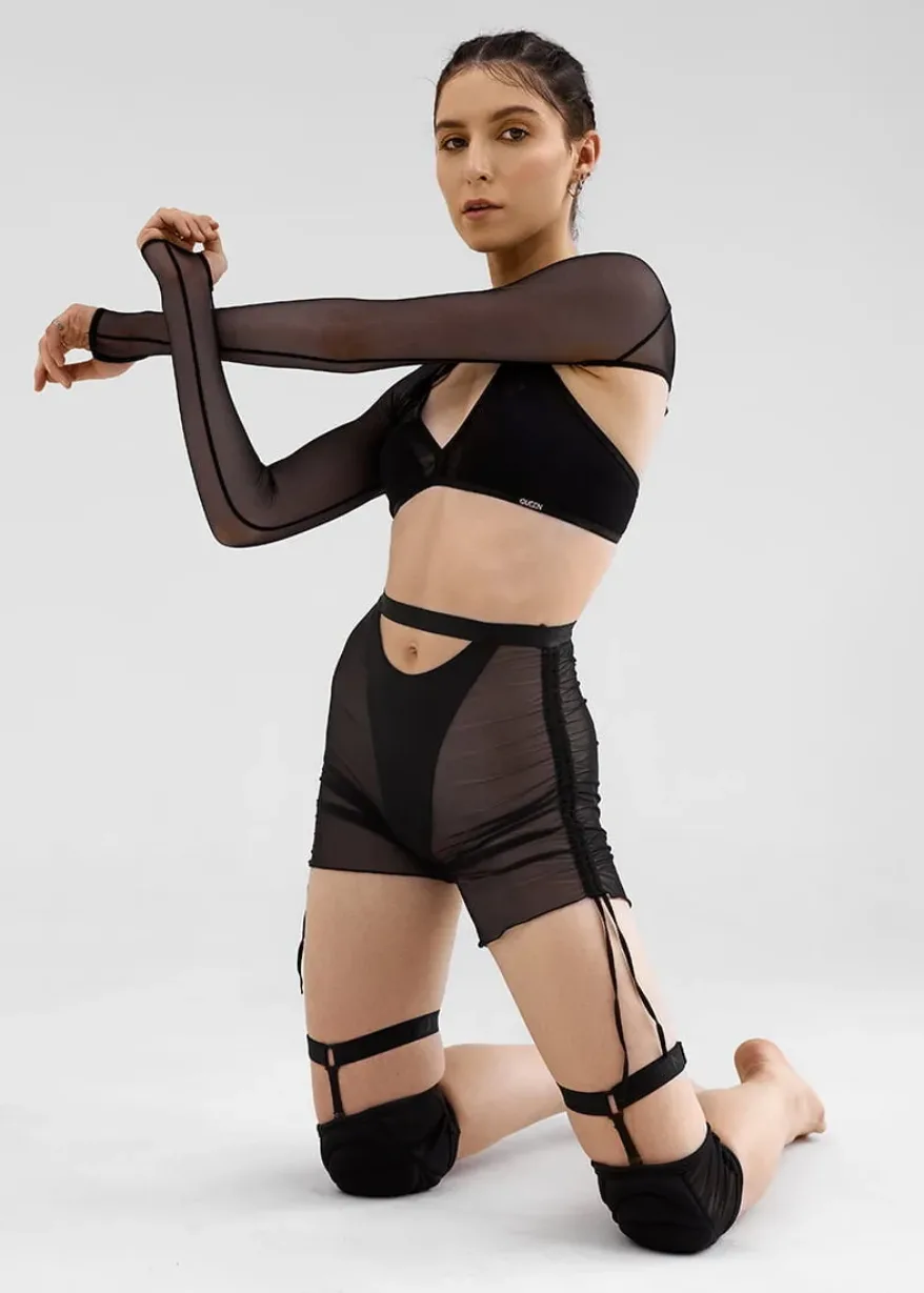 57 – Коротке болеро з сітки без бюстгальтера – Чорне Коротке болеро з сітки без бюстгальтера – Чорне - 57