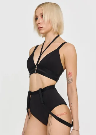 Adjustable High Support Fitness Bra - Black - 3Bezymyannyj kadr5008 1 scaled