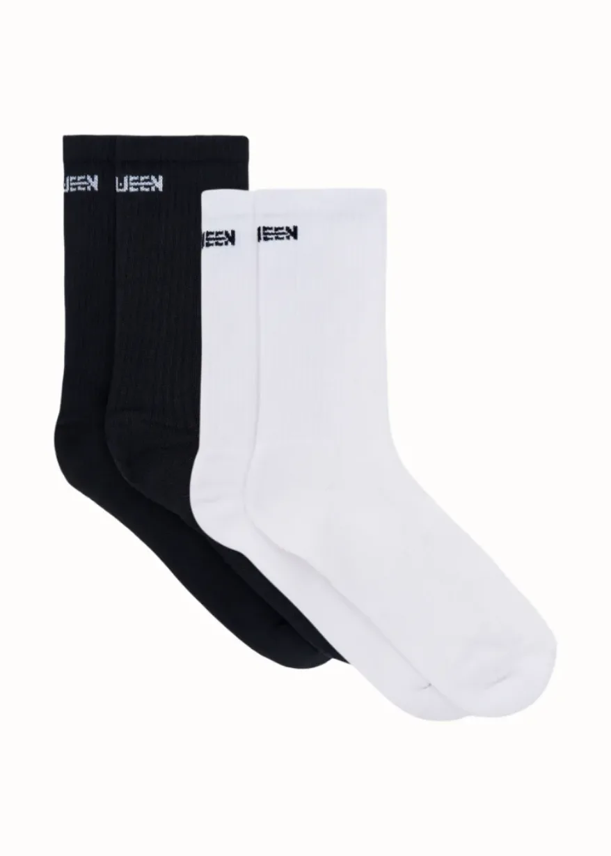 Набір шкарпеток для тренувань – QUEEN – 2 пари (Чорні&Білі) - Kopiya instories E8F316E8 0F33 4B74 BB13 B0DA29BF2AC2 png