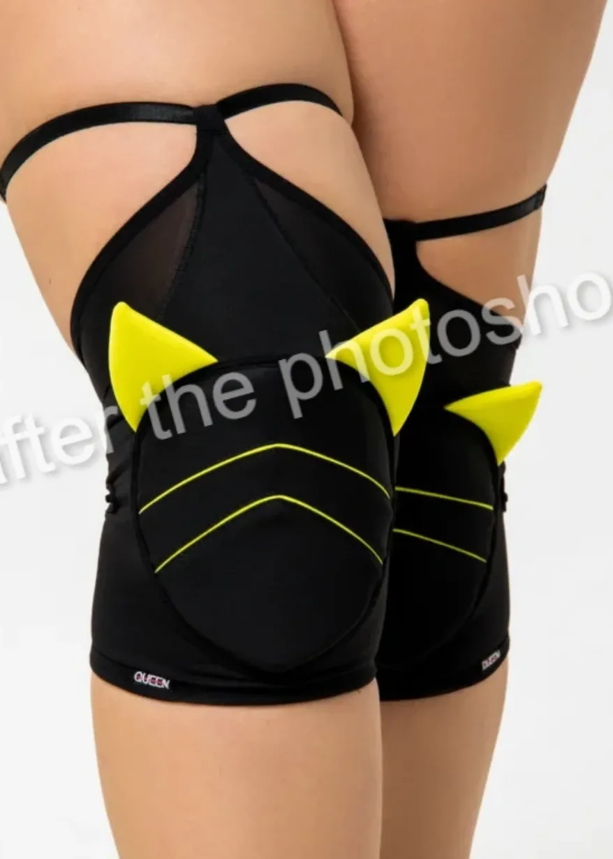 3 – Overestimated Classic knee pads – Kitty Bombs Yellow – XXL Overestimated Classic knee pads - Kitty Bombs Yellow - XXL - 3